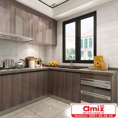 Tủ bếp gỗ hệ module kiểu dáng mới nhất AMIZ-010