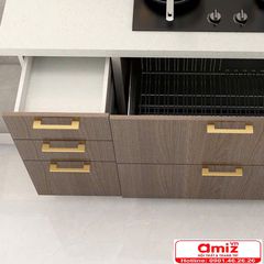 Mẫu tủ bếp cao cấp thiết kế tối giản AMIZ-011