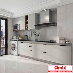 Mẫu tủ bếp cao cấp thiết kế tối giản AMIZ-011