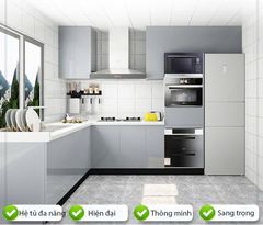 Tủ bếp gỗ module thiết kế mới nhất AMIZ-014