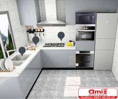 Tủ bếp gỗ module thiết kế mới nhất AMIZ-014