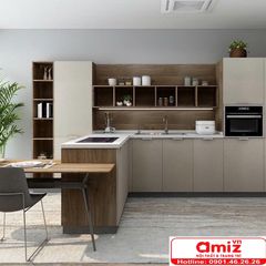 Tủ bếp bằng gỗ cao cấp AMIZ-017