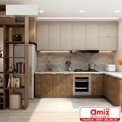 Tủ bếp bằng gỗ cao cấp AMIZ-017