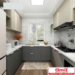 Hệ tủ bếp đẹp hiện đại đa chức năng AMIZ-018