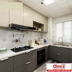 Hệ tủ bếp đẹp hiện đại đa chức năng AMIZ-018