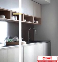 Mẫu tủ bếp đa năng hình chữ I AMIZ-019