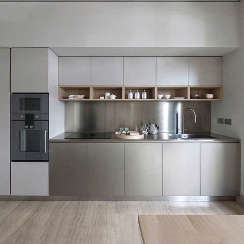 Mẫu tủ bếp đa năng hình chữ I AMIZ-019