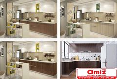 Tủ bếp chữ L thông minh AMIZ-024