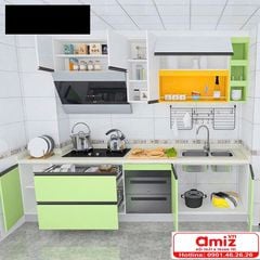 Mẫu tủ bếp đẹp gỗ công nghiệp AMIZ-023