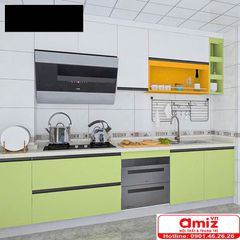 Mẫu tủ bếp đẹp gỗ công nghiệp AMIZ-023