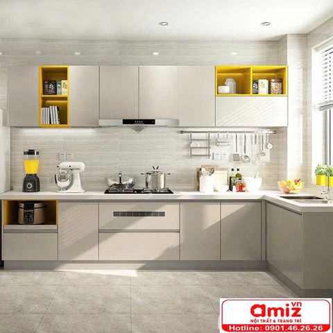 Tủ bếp cao cấp kiểu dáng đa dạng AMIZ-028