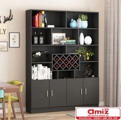 Tủ rượu bằng gỗ gia đình thiết kế đẹp AMIZ-005