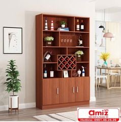 Tủ rượu bằng gỗ gia đình thiết kế đẹp AMIZ-005