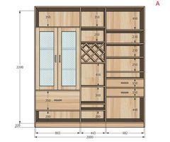 Tủ rượu gỗ công nghiệp thiết kế tiện dụng AMIZ-006