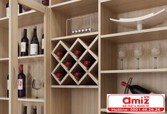 Tủ rượu gỗ công nghiệp thiết kế tiện dụng AMIZ-006