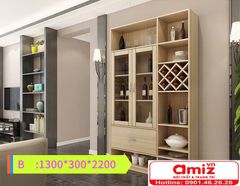 Tủ rượu gỗ công nghiệp thiết kế tiện dụng AMIZ-006