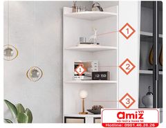 Kệ trưng rượu gỗ kết hợp kính AMIZ-007