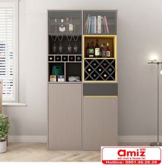 Tủ rượu đa năng thiết kế sang trọng AMIZ-010