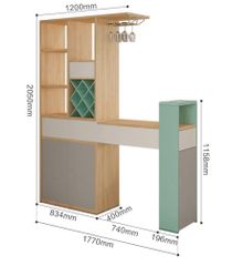 Tủ rượu gia đình thiết kế tiện dụng AMIZ-012