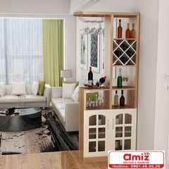 Tủ rượu gỗ công nghiệp nhỏ gọn tiện dụng AMIZ-015