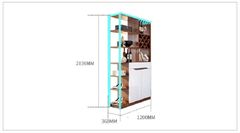 Tủ rượu trưng bày gỗ sang trọng đa năng AMIZ-016