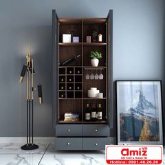 Tủ rượu gỗ MDF kiểu dáng nhỏ gọn AMIZ-017