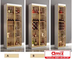 Tủ kính để rượu phòng khách cao cấp AMIZ-022