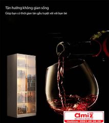 Tủ rượu bằng gỗ kết hợp kính sang trọng AMZI-025