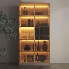 Tủ rượu bằng gỗ kết hợp kính sang trọng AMZI-025