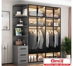 Tủ áo cánh kính đẹp thời trang AMZI-004