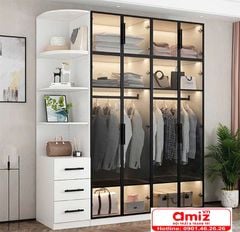 Tủ áo cánh kính đẹp thời trang AMZI-004