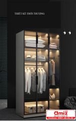 Tủ áo cánh kính đẹp thời trang AMZI-004