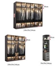 Tủ áo cánh kính đẹp thời trang AMZI-004