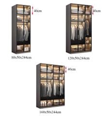 Tủ áo cánh kính đẹp thời trang AMZI-004