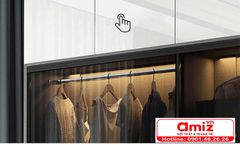 Tủ áo gỗ MDF cánh kính cường lực AMIZ-007