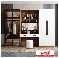 Tủ quần áo kết hợp bàn trang điểm AMIZ-008