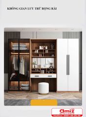 Tủ quần áo kết hợp bàn trang điểm AMIZ-008