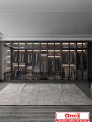 Tủ áo cánh kính khung nhôm sang trọng AMIZ-010