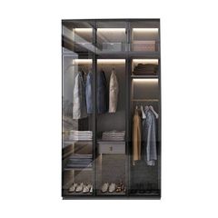 Tủ áo cánh kính khung nhôm sang trọng AMIZ-010