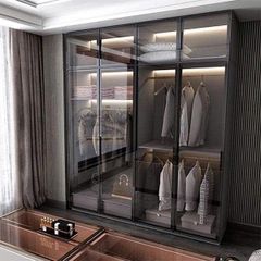 Tủ áo cánh kính khung nhôm sang trọng AMIZ-010