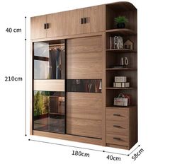 Tủ quần áo cửa trượt cánh kính AMIZ-011