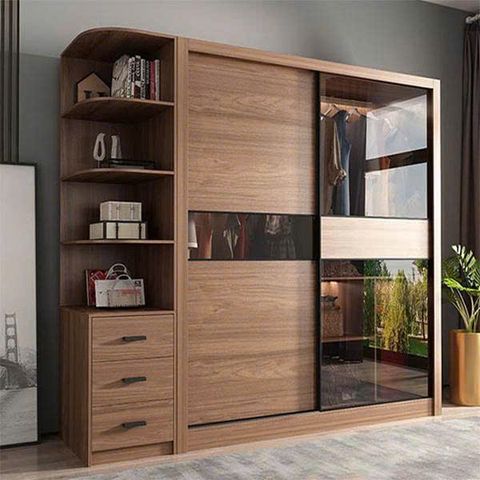 Tủ quần áo cửa trượt cánh kính AMIZ-011