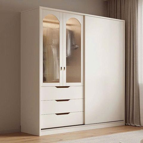 Tủ đựng quần áo cánh bằng nhôm kính sang trọng AMIZ-012