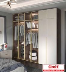 Tủ kính quần áo thiết kế thời trang AMIZ-013