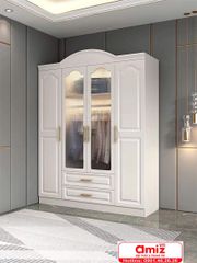 Tủ quần áo gỗ có kính đẹp hiện đại AMIZ-016