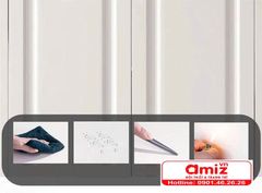 Tủ quần áo gỗ có kính đẹp hiện đại AMIZ-016