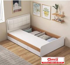 Giường ngủ bọc nệm đầu giường gỗ AMIZ-001
