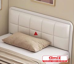 Giường ngủ bọc nệm đầu giường gỗ AMIZ-001