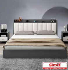 Giường ngủ hiện đại bằng gỗ công nghiệp cao cấp AMIZ-003