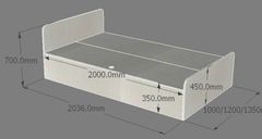 Giường đơn bằng gỗ công nghiệp thiết kế đơn giản AMIZ-004